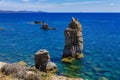 View of Le Colonne of Carloforte Island of San Pietro, Carbonia Royalty Free Stock Photo