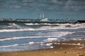 View of Le Have and Empty Beach in Normandy France