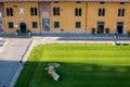 View from the Leaning Tower of Pisa: Fallen Angel Angelo Caduto. Tuscany, Italy Royalty Free Stock Photo