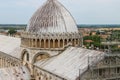 View from Leaning Tower to Cathedral in Pisa, Italy Royalty Free Stock Photo