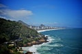 View of leblon beach in rio de janeiro Royalty Free Stock Photo