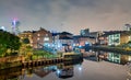 View of Leeds with the Aire River in England Royalty Free Stock Photo