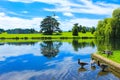 View of Leeds Castle gardens  United Kingdom Royalty Free Stock Photo