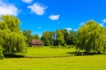 View of Leeds Castle gardens United Kingdom Royalty Free Stock Photo