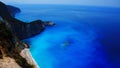 Cruise Ship. View of Lefkada, a green Ionian Greek Island, from a day cruise boat leaving Nidri Port, Lefkada island, Greece