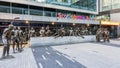 Legends Row group of statues at Scotiabank Arena, Toronto downtown, Ontario, Canada