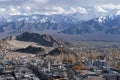 View of Leh city, the capital of Ladakh, Northern India.