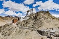 View of the Leh Fort and Namgyal Tsemo gompa in the city of Leh, Ladakh, India. Royalty Free Stock Photo