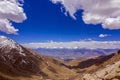 View of the Leh Valley from KhardungLa Pass Royalty Free Stock Photo