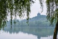 Leifeng Pagoda at the west lake in the morning, where is a freshwater lake in Hangzhou, Zhejiang, China Royalty Free Stock Photo