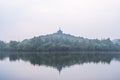 View of Leifeng Pagoda at the west lake in the morning, where is a freshwater lake in Hangzhou Royalty Free Stock Photo