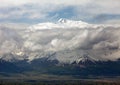 View of Lenin Peak from Alay range Royalty Free Stock Photo