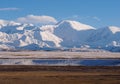 View of Lenin peak from Kyrgyzstan Royalty Free Stock Photo