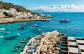 View of Levanzo Island, is the smallest of the three Aegadian islands in the Mediterranean sea of Sicily. Royalty Free Stock Photo