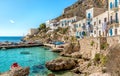 View of Levanzo Island, is the smallest of the three Aegadian islands in the Mediterranean sea of Sicily, Italy Royalty Free Stock Photo