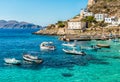 View of Levanzo Island, is the smallest of the three Aegadian islands in the Mediterranean sea of Sicily, Italy Royalty Free Stock Photo