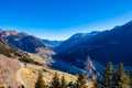 View of the leventina valley Royalty Free Stock Photo