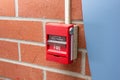 Fire alarm lever device Royalty Free Stock Photo