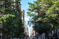 View of Lexington Avenue from Gramercy Park in Manhattan New York City