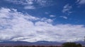 View of the Licancabur volcano and other Andean volcanoes covered by clouds, Atacama Desert, Chile Royalty Free Stock Photo