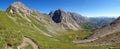 View from the Lichtensteiner HÃÂ¶henweg in the Raetikon mountains Royalty Free Stock Photo