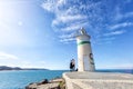 View lighthouse of Agva. Agva is a neighbourhood and resort town in the municipality and district of Sile, Istanbul, Turkey.