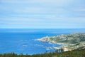 View of lighthouse of Cape Vilan, Galicia, Spain Royalty Free Stock Photo