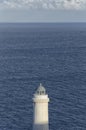 The lighthouse of Capo d`Otranto at the sunset