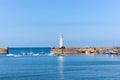 View of the lighthouse of Donaghadee, Northern Ireland,United Kingdom Royalty Free Stock Photo