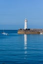 View of the lighthouse of Donaghadee, Northern Ireland,United Kingdom Royalty Free Stock Photo