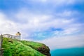 Lighthouse by Duncansby Head in Scotland Royalty Free Stock Photo