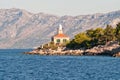 View on lighthouse on makarska riviera, Croatia. Royalty Free Stock Photo