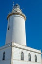 View of the lighthouse in Malaga, Spain Royalty Free Stock Photo