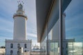 View of the lighthouse in Malaga, Spain Royalty Free Stock Photo