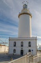 View of the lighthouse in Malaga, Spain Royalty Free Stock Photo