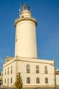 View of the lighthouse in Malaga, Spain Royalty Free Stock Photo