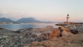 View of lighthouse near harbor in Alanya, Turkey Royalty Free Stock Photo