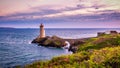 View of the lighthouse Phare du Petit Minou in Plouzane, Fort du Royalty Free Stock Photo