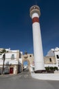 View of the lighthouse of Rota, a beautiful coastal town in the province of Cadiz,