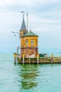View of a lighthouse situated in the port of Konstanz, bodensee, Germany....IMAGE Royalty Free Stock Photo