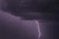 View on lightning striking from rain cloud Royalty Free Stock Photo