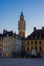 Lille, the belfry of chamber of commerce view from the grand place, French flanders Royalty Free Stock Photo