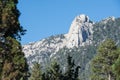 View of Lily Rock also known as Tahquitz Rock, from Idyllwild California Royalty Free Stock Photo