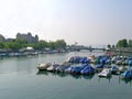 View on the Limmat river and Zurich