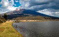 Limpiopungo lagoon and Cotopaxi volcano