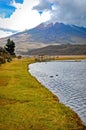 Limpiopungo lagoon and Cotopaxi volcano