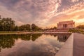 View of Lincoln Memorial - parthenon-inspired tribute to Abraham Lincoln Royalty Free Stock Photo