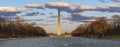 Lincoln Memorial Reflecting Pool and Washington Monument at sunset, Washington DC Royalty Free Stock Photo