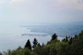 View of Lindau and Lake Constance from Pfander, Bregenz Royalty Free Stock Photo