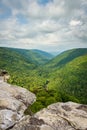 View from Lindy Point, at Blackwater Falls State Park near Davis, West Virginia Royalty Free Stock Photo